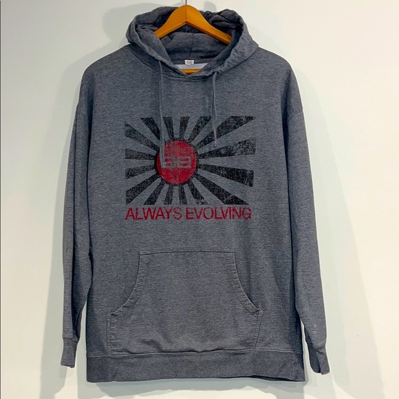 ALWAYS EVOLVING Paul Walker Distressed Flag Hoodie Throwback Logo Discontinued - Picture 2 of 7